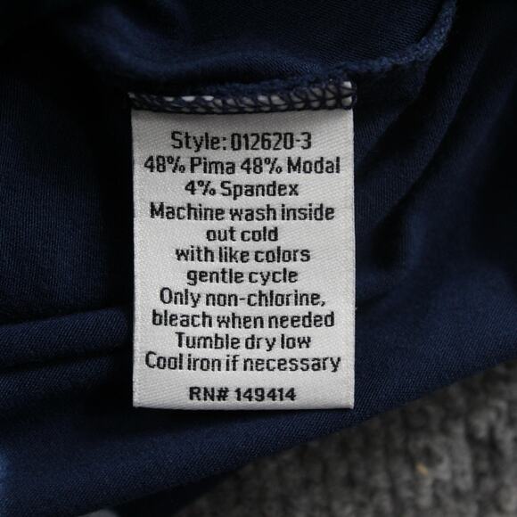 Johnny Was Calme Shirt Medium Collab Tie Dye Blue White Crewneck Casual Cool - Picture 7 of 7